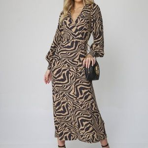 Ganni Zebra Print Dress sz. 4 NWT